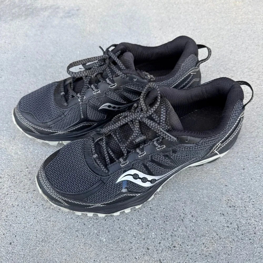 Saucony Escape TR5 Mens Trail Running Shoes Black Grey S25435-1‎ Size 10